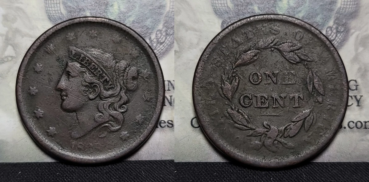 1838 Year Coronet Head US Large Cents (1816-1839) for sale | eBay