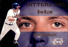1996⚾ Summit Hitters Inc. #11 Ryan Klesko ATLANTA BRAVES SERIAL #3724/4000