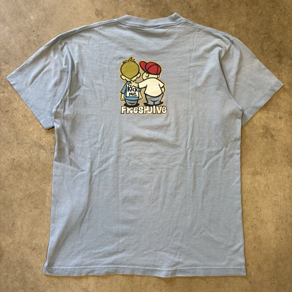 Vintage 90s Fresh Jive Cartoon T Shirt Streetwear Skate Large Single Stitch - Image 3 of 4