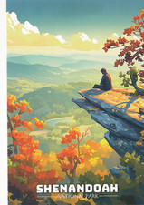 Shenandoah National Park Virginia Art Poster Postcard