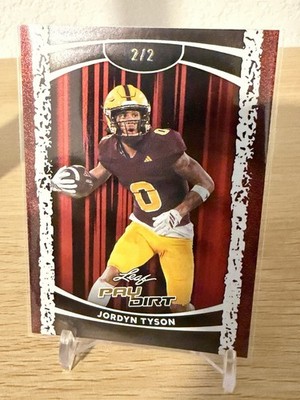 Jordyn Tyson 2/2 RED PARALLEL 2026 Leaf Paydirt ASU WR   NFL Draft Saints