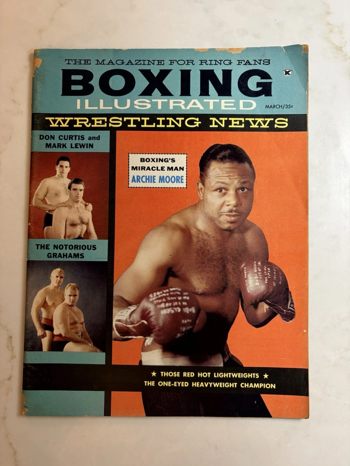 ボクシング イラストマガジン 1959年3月 アーチー ブラウン カバー ラベルなし ヴィンテージ - 画像1/3