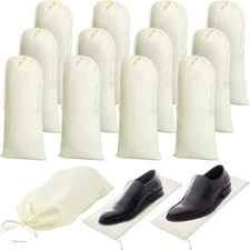 Chumia 12 Pcs Shoe Dust Bags Single Pouch with Drawstring Closure Washable Br...