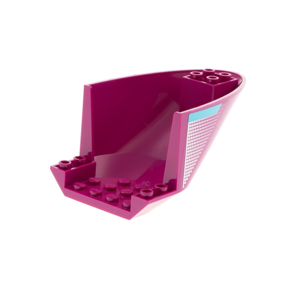 1x Lego Airplane Fuselage Tail 6x10x4 Magenta Curved Boat 41317 87616pb014R