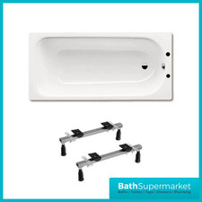 Kaldewei Eurowa 1500-1600-1700 x 700mm Steel Enamel Bath 2 Tap Hole