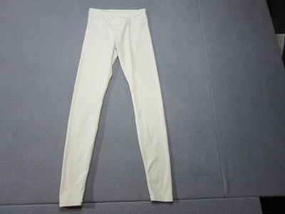 Ethos Leggings Womens Small Tall White Ankle Length Mid Rise Stretch Yoga Pants
