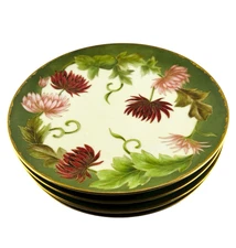 6 French Haviland & Co. Limoges France 8.5" Handpainted Floral Plates 1889-1890