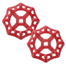 Outside Faucet Handles,2Pcs 8x8mm-Round Wheel Handle Water Spigot Handle Red 