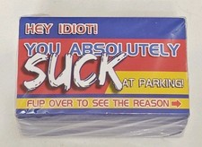 Bad Parking Cards - 100Pcs You Absolutely Suck At Parking Cards -Funny Parking