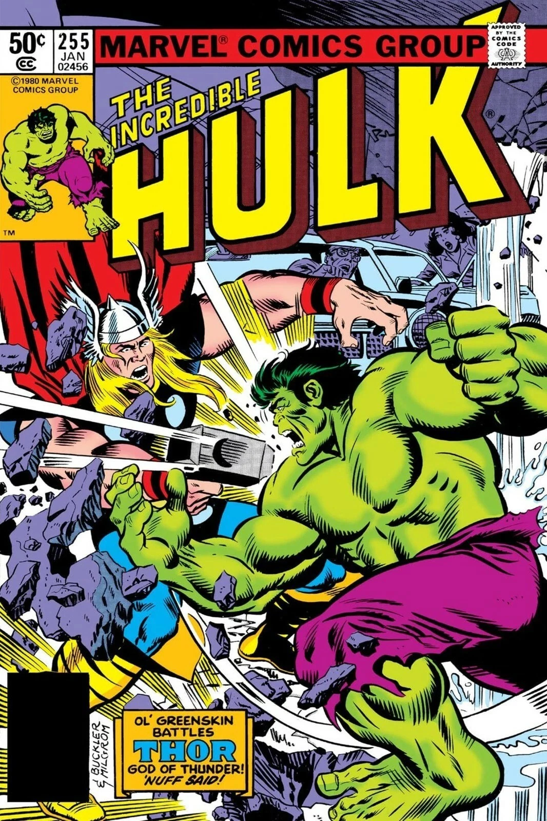 The Incredible Hulk vs Thor Comic Book Cover POSTER PRINT 16"x24" wall art