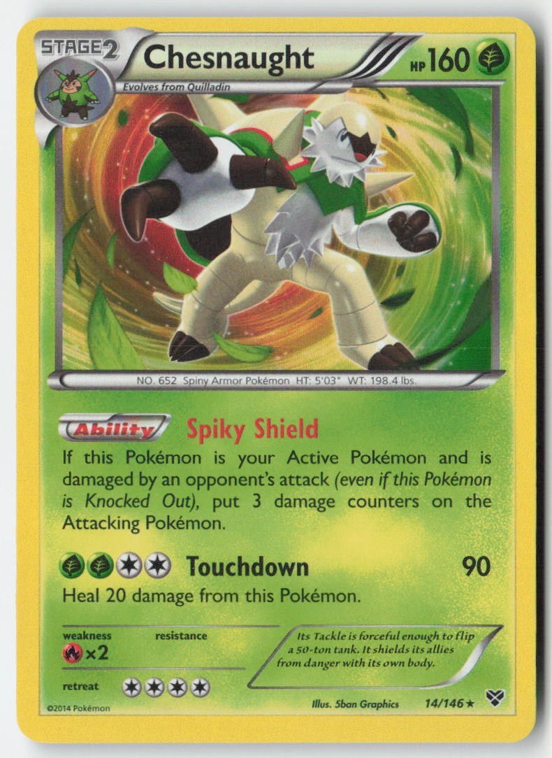 Chesnaught 14/146 Rare MP Holo - XY