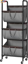 3 Tier Laundry Sorter Laundry Hamper with Wheels Laundry Room Organization Stora