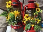 Stansport Red Oil Lantern Set of 2 with Decorative Sunflower Floral Design — photo 3