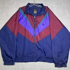 Vintage JCPenny USA Olympics Windbreaker Jacket Men’s Large Multicolor Full Zip