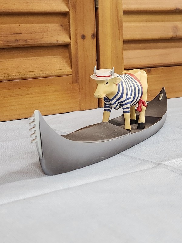 CowParade Cowdolier Venice Gondolier 9149 Figurine Vintage Retired 