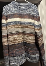 32 Bar Blues Men  s Large Groovy Samba Crew Sweater Lambs Wool Pullover
