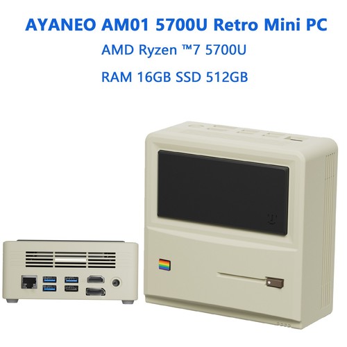 AYANEO AMD Ryzen 7 5700U RAM 16 SSD 512GB Windows 11 minipc الألعاب الكلاسيكية الرجعية