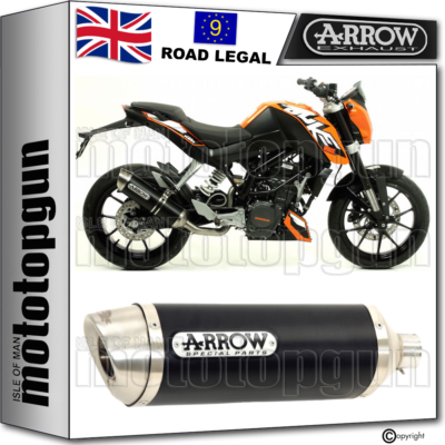 ARROW EXHAUST HOMOLOGATED THUNDER ALUMINIUM BLACK KTM DUKE 200