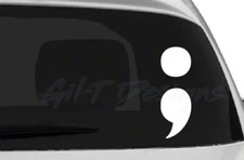 Semicolon Choose to Keep Going #2 Decal Vinyl Sticker, Awareness, Depression