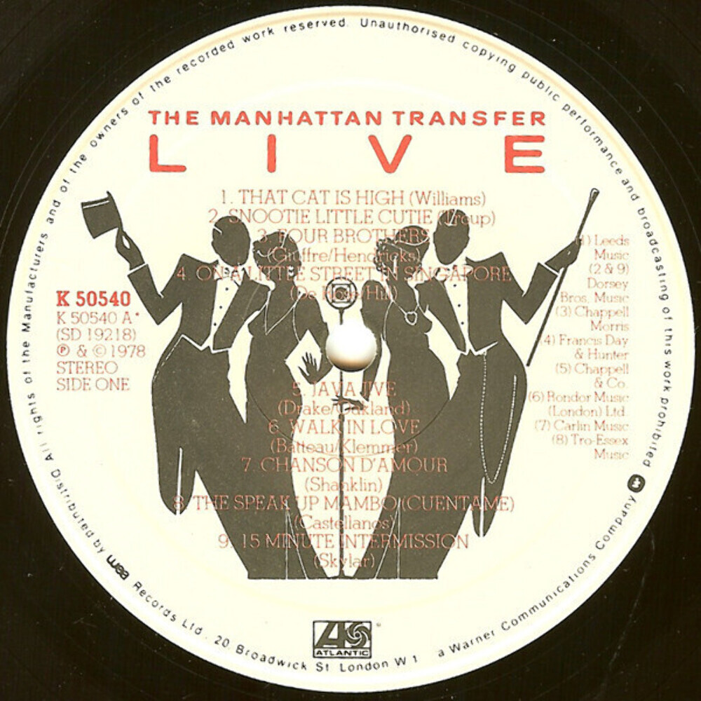The Manhattan Transfer - Live (LP, Album, Got) | eBay