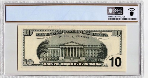 2003 Fr. 2038-B PCGS Superb Gem UNC 67 PPQ 10 Dollars Federal Reserve New York - Picture 2 of 2