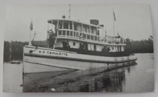 Steamship Steamer A.D. CANULETTE real photo postcard RPPC