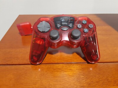 PlayStation 2 controller Mad Catz Dual Force PS2 Transparent Translucent RED