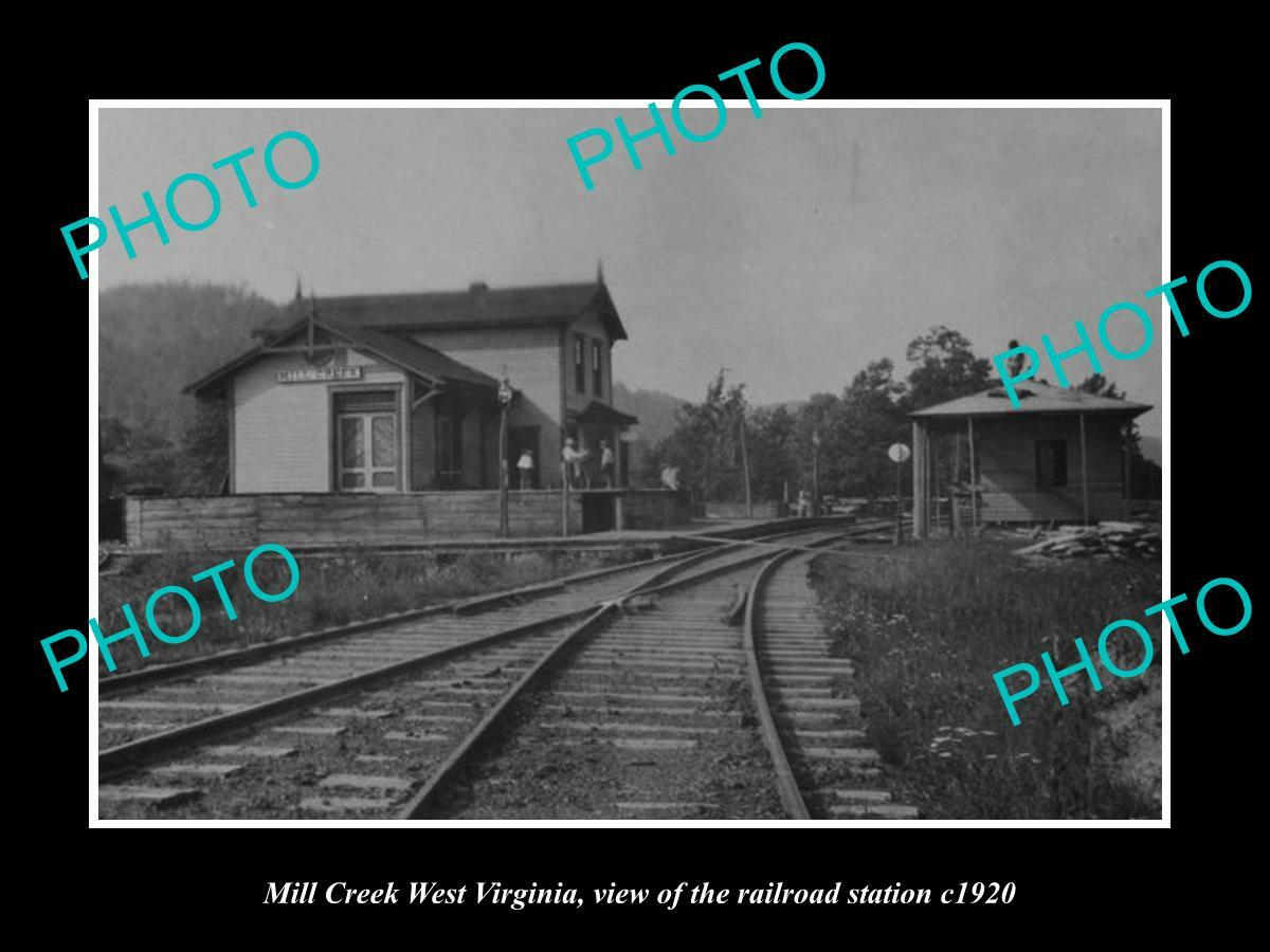 OLD 8x6 HISTORIC PHOTO OF MILL CREEK WEST VIRGINIA THE RAILROAD DEPOT