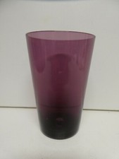 VINTAGE AMETHYST PURPLE ART GLASS CUP TUMBLER  - VASE