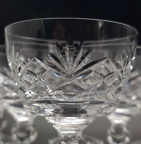 Vintage Stuart Crystal Ludlow Pattern Liqueur / Sherry Glasses Set of 6 - Picture 4 of 15