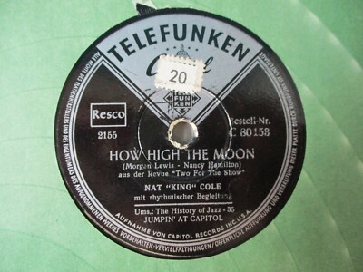 NAT ''King'' Cole, How high is the moon, Jumpin´at Capitol, 78 rpm, Telefunken