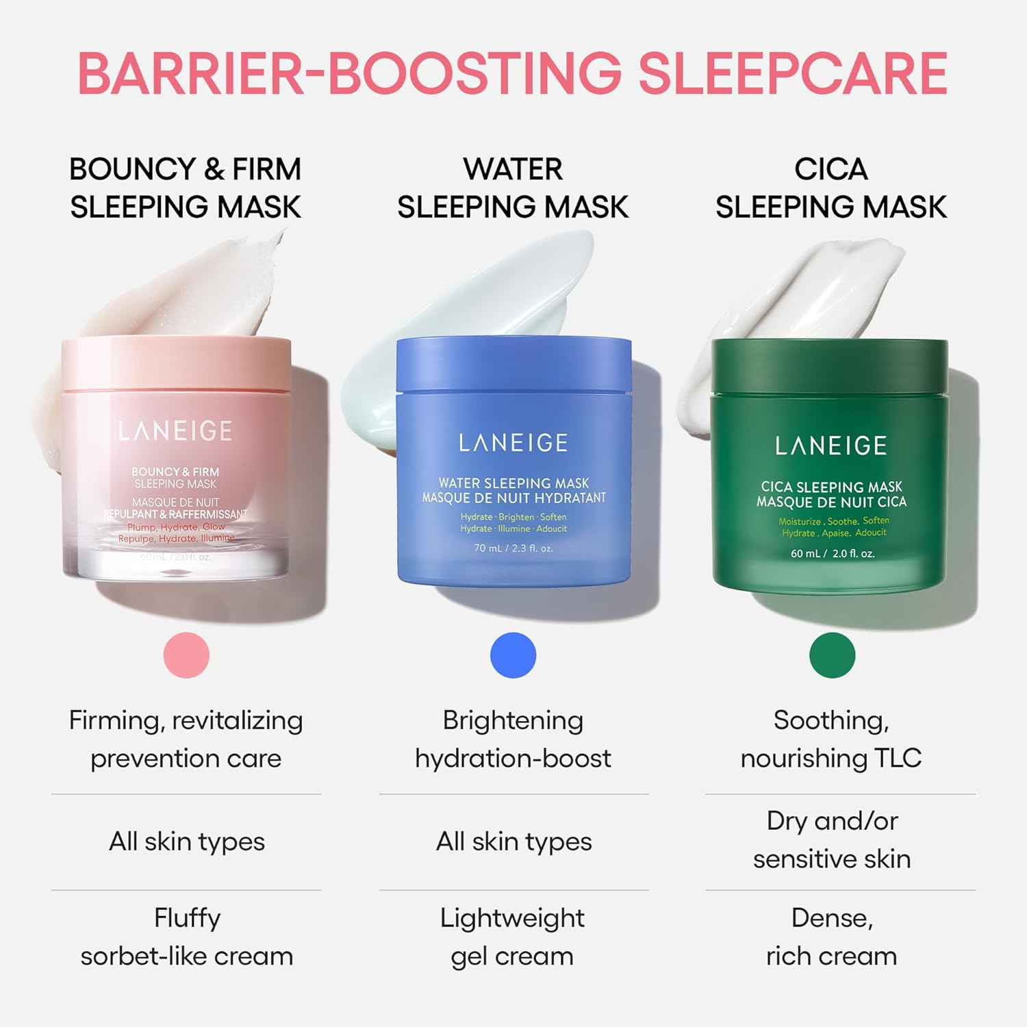 Bouncy and Firm Sleeping Mask: Revitalize, Smooth, Peony & Collagen Complex, ...