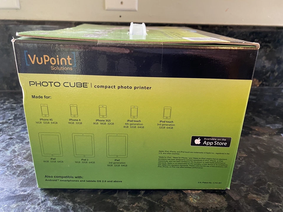 Vupoint Solutions Photo Cube Compact Photo Printer IP-P20-VP  - Image 4 of 4