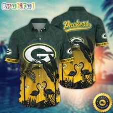 Green Bay Football Team Packerss Hawaiian Shirt Button Down Unisex Adults S-5XL