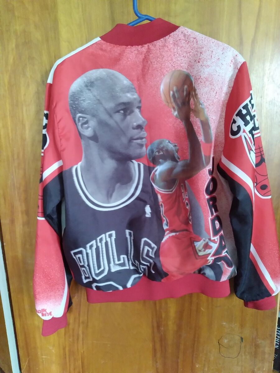 Vintage Michael Jordan Chicago Bulls Chalk Line Satin Jacket Vintage Michael Jordan Chicago Bulls Chalk Line Satin Jacket