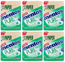 Mentos Kaugummi Pure Fresh Spearmint Kaugummi 100g Packung Mit 6