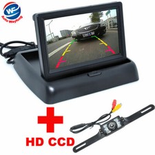 TFT-Farb-4,3-Zoll-Monitor mit faltbarem Display + 7 LEDs Auto-Rückfahrkamera
