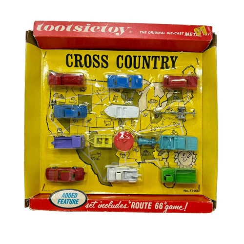 NOS VINTAGE TootsieToyCross Country No. 1703 Pack Car Trailer Sealed RARE