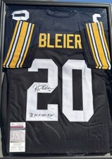 Rocky Bleier Signed SB IX, X, XIII, XIV Pro Edition Black Football Jersey