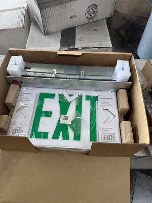 EELP Edge Lit Exit Sign Recessed Mount UR-EDGU3GWA