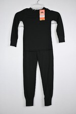 Kids' Fruit of the Loom Mid-Weight Baselayer Set Black XS 4-5 