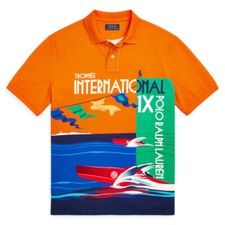  168 NWT POLO RALPH LAUREN Men's Classic Fit Mesh Graphic Polo Shirt Small S