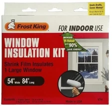 NEW Frost King V74 Window Insulation Kit, Clear, 54" x 84" 3781085