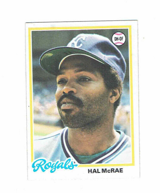 Hal McRae Kansas City Royals DH-OF #465 Topps 1978 #Baseball Card 