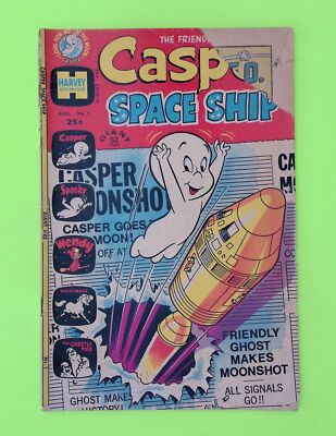 Casper Space Ship #1 1972 Harvey Publications Low Grade Comic Book L27-53