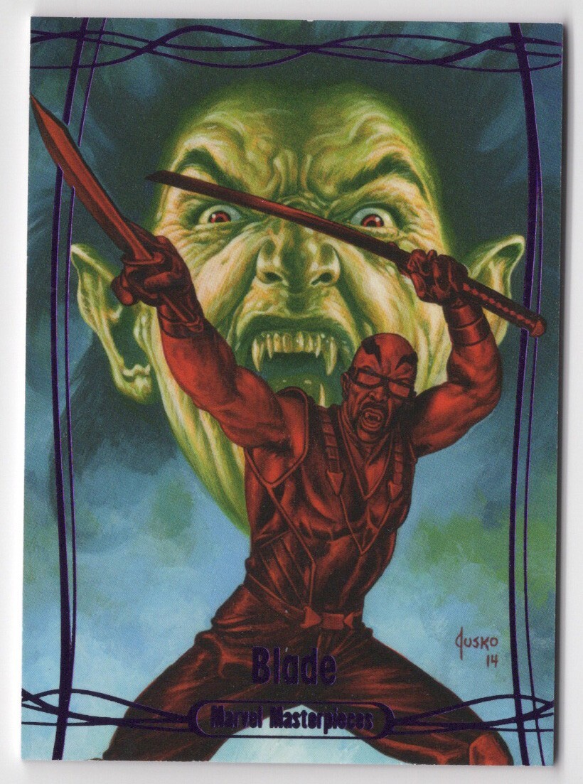 Blade 2016 Upper Deck Marvel Masterpieces Card #36 Epic Purple /199