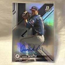 OWEN WHITE 2019 Bowman Platinum Top Prospects AUTOGRAPH #TOP-43 - Rangers