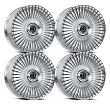 Set-4 Dolce Trento 24x10 Blank 35mm Chrome Wheels Rims 24 Inch