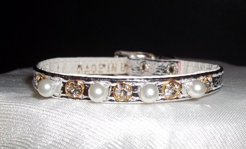 Cuello de perro de imitación perlas y cristales de joyas ostentoso mascota pequeña x ¡Pequeño lindo! - Imagen 31 de 63