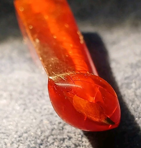 Unused Real Amber Tobacco Pipe Stem, Various Sizes W/Original Bone Tenons (1) - Picture 10 of 11